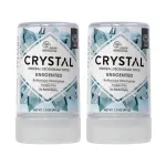 CRYSTAL Travel Stick Mineral Deodorant - Unscented Body Deodorant With 24-Hour Odor Protection, Non-Staining & Non-Sticky, Aluminum Chloride & Paraben Free, 1.5 FL OZ - (Pack of 2)