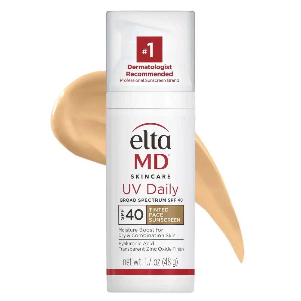 EltaMD UV Daily Tinted SPF 40 Face Sunscreen Moisturizer with Zinc Oxide, Tinted Daily Face Moisturizer with SPF, Sunscreen for Dry Skin,1.7 oz Pump EltaMD UV Daily Tinted SPF 40 Face Sunscreen Moisturizer with Zinc Oxide, Tinted Daily Face Moisturizer with SPF, Sunscreen for Dry Skin,1.7 oz Pump