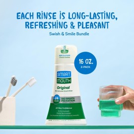 SmartMouth Original Activated Mouthwash - Adult Mouthwash for Fresh Breath - Oral Rinse for 24-Hour Bad Breath Relief with Twice Daily Use - Fresh Mint Flavor, 16 fl oz (2 Pack) SmartMouth Original Activated Mouthwash - Adult Mouthwash for Fresh Breath - Oral Rinse for 24-Hour Bad Breath Relief with Twice Daily Use - Fresh Mint Flavor, 16 fl oz (2 Pack)