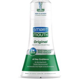 SmartMouth Original Activated Mouthwash - Adult Mouthwash for Fresh Breath - Oral Rinse for 24-Hour Bad Breath Relief with Twice Daily Use - Fresh Mint Flavor, 16 fl oz (2 Pack) SmartMouth Original Activated Mouthwash - Adult Mouthwash for Fresh Breath - Oral Rinse for 24-Hour Bad Breath Relief with Twice Daily Use - Fresh Mint Flavor, 16 fl oz (2 Pack)