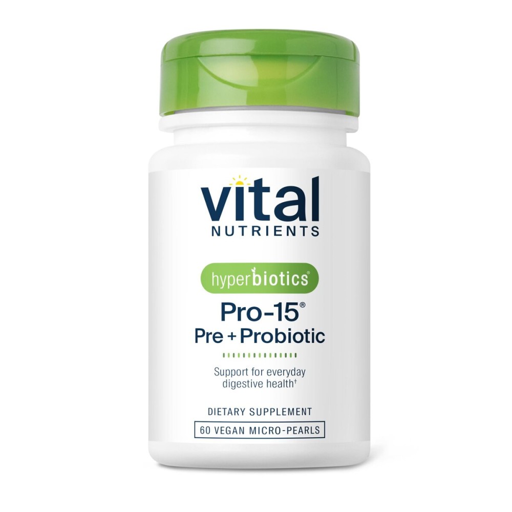 Hyperbiotics Vital Nutrients Pro-15 Prebiotics + Probiotics for Women and Men | 15 Science Backed Strains | Supports Occasional Constipation, Diarrhea, Gas & Bloating | 60 Vegan Time Release Pearls Hyperbiotics Vital Nutrients Pro-15 Prebiotics + Probiotics for Women and Men | 15 Science Backed Strains | Supports Occasional Constipation, Diarrhea, Gas & Bloating | 60 Vegan Time Release Pearls