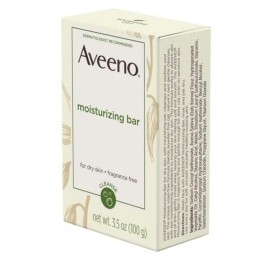 Aveeno Gentle Moisturizing Bar Facial Cleanser with Nourishing Oat for Dry Skin, Fragrance-free, Dye-Free, & Soap-Free, 3.5 oz (Pack of 2)