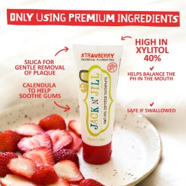Jack N\' Jill Natural Toothpaste for Baby and Infants - Fluoride Free Training Toothpaste, 40% Xylitol, BPA Free - Raspberry, 1.76 oz (Pack of 1) Jack N\' Jill Natural Toothpaste for Baby and Infants - Fluoride Free Training Toothpaste, 40% Xylitol, BPA Free - Raspberry, 1.76 oz (Pack of 1)