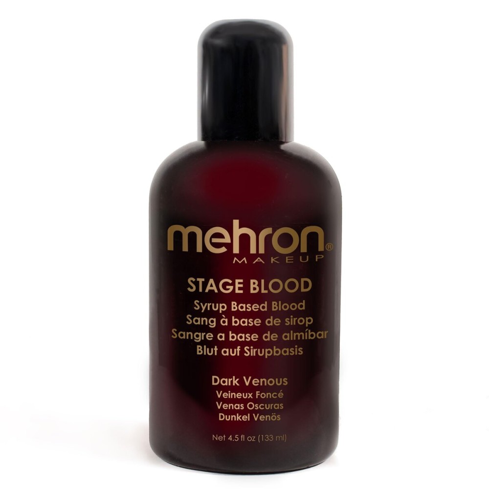 Mehron Makeup Stage Blood | Realistic For Halloween | Washable Fake Blood for Special FX, Stage & Screen, Halloween, & Cosplay (4.5) (Dark Venous)
