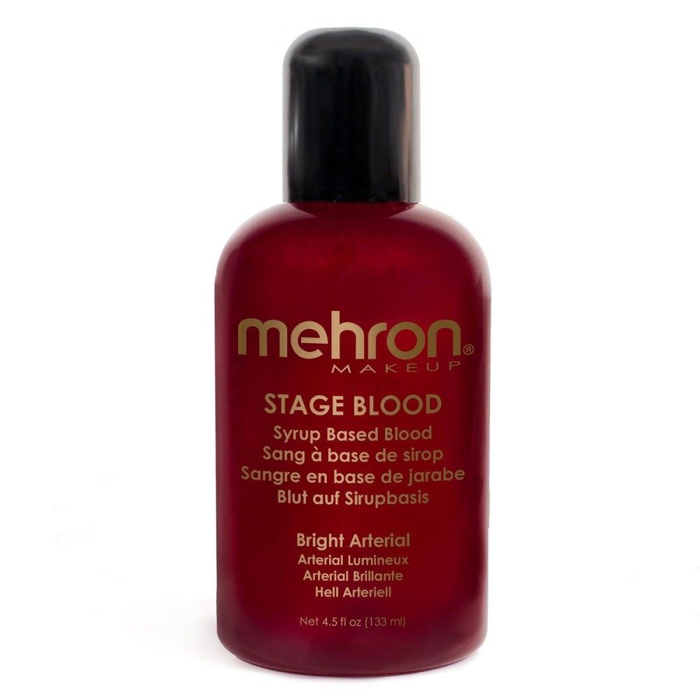 Mehron Makeup Stage Blood | Realistic For Halloween | Washable Fake Blood for Special FX, Stage & Screen, Halloween, & Cosplay (4.5 oz) (Bright Arterial)