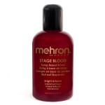 Mehron Makeup Stage Blood | Realistic For Halloween | Washable Fake Blood for Special FX, Stage & Screen, Halloween, & Cosplay (4.5 oz) (Bright Arterial)