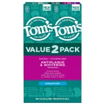 Tom\'s of Maine Fluoride-Free Antiplaque & Whitening Natural Toothpaste, Peppermint, 5.5 oz. (Pack of 2)