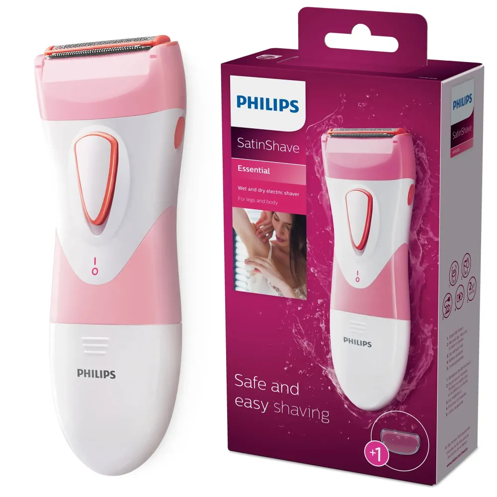 Philips SatinShave Essential Womens Wet & Dry Electric Shaver for Legs & Body, Cordless, with Hypoallergenic Foil, HP6306/50 Philips SatinShave Essential Womens Wet & Dry Electric Shaver for Legs & Body, Cordless, with Hypoallergenic Foil, HP6306/50