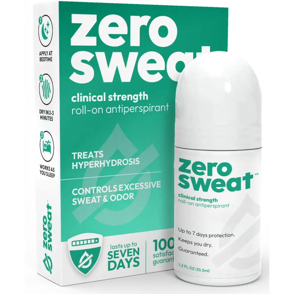 ZeroSweat Antiperspirant Deodorant | Clinical Strength Hyperhidrosis Treatment - Reduces Armpit Sweat 1.2 Fl.Oz (1 Pack) ZeroSweat Antiperspirant Deodorant | Clinical Strength Hyperhidrosis Treatment - Reduces Armpit Sweat 1.2 Fl.Oz (1 Pack)