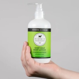 Dionis Goat Milk Hydrating Skincare Scented Cream, Rich & Creamy Daily Moisturizing Verbena & Cream Body Lotion For Dry Skin, Made in the USA, Cruelty-Free & Paraben-Free, 8.5 oz Bottle