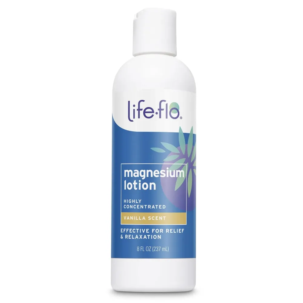 Life-flo Magnesium Lotion, Vanilla Scent - Relief and Relaxation with Magnesium Chloride from The Zechstein Seabed - Dermatologist Tested, Hypoallergenic, 60-Day Guarantee, Not Tested on Animals, 8oz