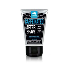 Pacific Shaving Company Caffeinated Aftershave, Men\'s Grooming Product - Antioxidant Daily Face Lotion + After Shave - Soothing Aloe & Spearmint Post Shave Balm for Sensitive Skin (3.4 Oz)