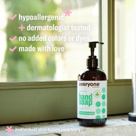 Everyone Liquid Hand Soap, 12.75 Ounce (Pack of 3), Spearmint and Lemongrass, Plant-Based Cleanser with Pure Essential Oils Everyone Liquid Hand Soap, 12.75 Ounce (Pack of 3), Spearmint and Lemongrass, Plant-Based Cleanser with Pure Essential Oils