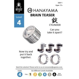 BePuzzled |Cylinder Hanayama Metal Brainteaser Puzzle Mensa Rated Level 4, for Ages 12 and Up BePuzzled |Cylinder Hanayama Metal Brainteaser Puzzle Mensa Rated Level 4, for Ages 12 and Up