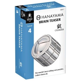 BePuzzled |Cylinder Hanayama Metal Brainteaser Puzzle Mensa Rated Level 4, for Ages 12 and Up BePuzzled |Cylinder Hanayama Metal Brainteaser Puzzle Mensa Rated Level 4, for Ages 12 and Up