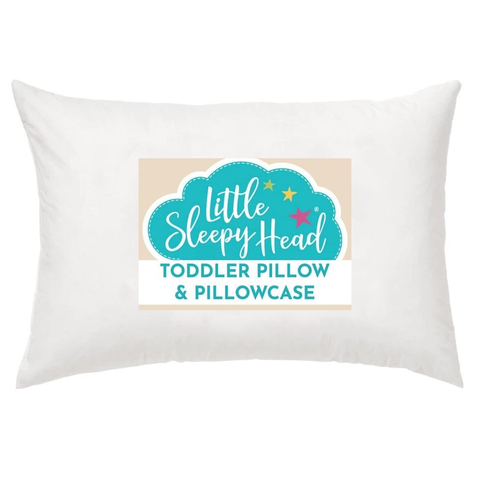 Little Sleepy Head Toddler Pillow with Pillowcase 13x18 - Kids Pillow for Sleeping - Toddler Pillow - Better Neck Support Ergonomic Pillow and Toddler Pillowcase - Best Pillows for Kids (White) Little Sleepy Head Toddler Pillow with Pillowcase 13x18 - Kids Pillow for Sleeping - Toddler Pillow - Better Neck Support Ergonomic Pillow and Toddler Pillowcase - Best Pillows for Kids (White)