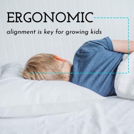 Little Sleepy Head Toddler Pillow with Pillowcase 13x18 - Kids Pillow for Sleeping - Toddler Pillow - Better Neck Support Ergonomic Pillow and Toddler Pillowcase - Best Pillows for Kids (White) Little Sleepy Head Toddler Pillow with Pillowcase 13x18 - Kids Pillow for Sleeping - Toddler Pillow - Better Neck Support Ergonomic Pillow and Toddler Pillowcase - Best Pillows for Kids (White)