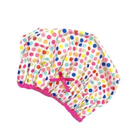 Reusable Shower Cap & Bath Cap & Lined, Oversized Waterproof Shower Caps Large Designed for all Hair Lengths with PEVA Lining & Elastic Band Stretch Hem Hair Hat - Fashionista Deco Dots Reusable Shower Cap & Bath Cap & Lined, Oversized Waterproof Shower Caps Large Designed for all Hair Lengths with PEVA Lining & Elastic Band Stretch Hem Hair Hat - Fashionista Deco Dots