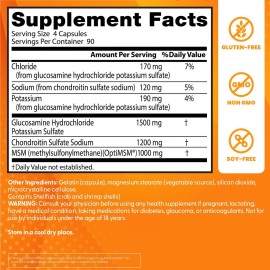 Doctor\'s Best Glucosamine Chondroitin Msm with OptiMSM Capsules, Joint Support Supplement Supports Healthy Joint Structure, Function & Comfort, Non-GMO, Gluten Free, Soy Free, 360 Count