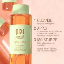 Pixi Glow Tonic Balancing Face Toner Glycolic Acid for Radiant Skin and Daily Brightening (8.5 fl oz / 250 ml) Pixi Glow Tonic Balancing Face Toner Glycolic Acid for Radiant Skin and Daily Brightening (8.5 fl oz / 250 ml)
