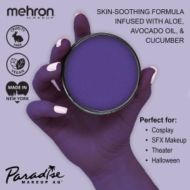 Mehron Makeup Paradise Makeup AQ Pro Size | Stage & Screen Performance, Face & Body Painting, Beauty, Cosplay, and Halloween | Water Activated Face Paint, Body Paint 1.4 oz (40 g) - Violet