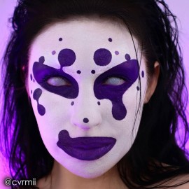 Mehron Makeup Paradise Makeup AQ Pro Size | Stage & Screen Performance, Face & Body Painting, Beauty, Cosplay, and Halloween | Water Activated Face Paint, Body Paint 1.4 oz (40 g) - Violet
