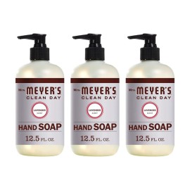 Mrs. MEYER\'S Hand Soap Lavender 12.5 Ounce Pump (370ml) (3 Pack) Mrs. MEYER\'S Hand Soap Lavender 12.5 Ounce Pump (370ml) (3 Pack)
