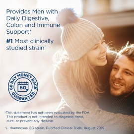 Renew Life Men\'s Care Probiotic Capsules, Supports Mens Digestive, Colon, Immune and Respiratory Health, L. Rhamnosus GG, Dairy, Soy and gluten-free, 90 Billion CFU, 30 Count Renew Life Men\'s Care Probiotic Capsules, Supports Mens Digestive, Colon, Immune and Respiratory Health, L. Rhamnosus GG, Dairy, Soy and gluten-free, 90 Billion CFU, 30 Count