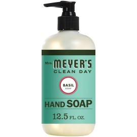 Mrs. Meyer\'s Hand Soap, Made with Essential Oils, Biodegradable Formula, Basil, 12.5 Fl. Oz