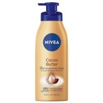 NIVEA Cocoa Butter Body Lotion with Deep Nourishing Serum, Cocoa Butter and Vitamin E, 48-Hour Moisturizing Body Lotion for Dry Skin, Nourishes Dry Skin for Visible Radiance, 16.9 Fl Oz Pump Bottle
