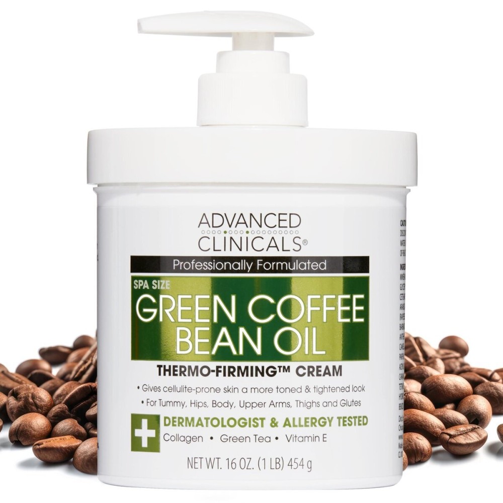 Advanced Clinicals Green Coffee Bean Thermo - Firming Body Lotion | Caffeine Infused Collagen Cream Moisturizer & Body Cream For Women, Stomach, Legs, & To Improve Look Of Textured Crepey Skin, 16 Oz Advanced Clinicals Green Coffee Bean Thermo - Firming Body Lotion | Caffeine Infused Collagen Cream Moisturizer & Body Cream For Women, Stomach, Legs, & To Improve Look Of Textured Crepey Skin, 16 Oz