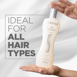 BioSilk Silk Therapy Shampoo, Gentle Hair Cleanser Delivers Healthy & Shiny Hair, Great For All Hair Types, Sulfate, Paraben, & Cruelty-Free, 12 Oz