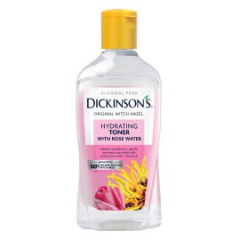 Dickinson\'s Enhanced Witch Hazel Hydrating Toner with Rosewater, Alcohol Free, 98% Natural Formula, 16 Fl Oz (Pack of 1)