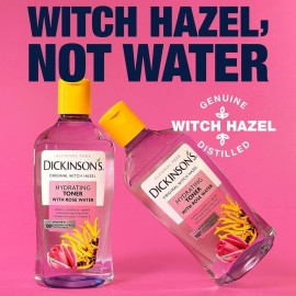 Dickinson\'s Enhanced Witch Hazel Hydrating Toner with Rosewater, Alcohol Free, 98% Natural Formula, 16 Fl Oz (Pack of 1)