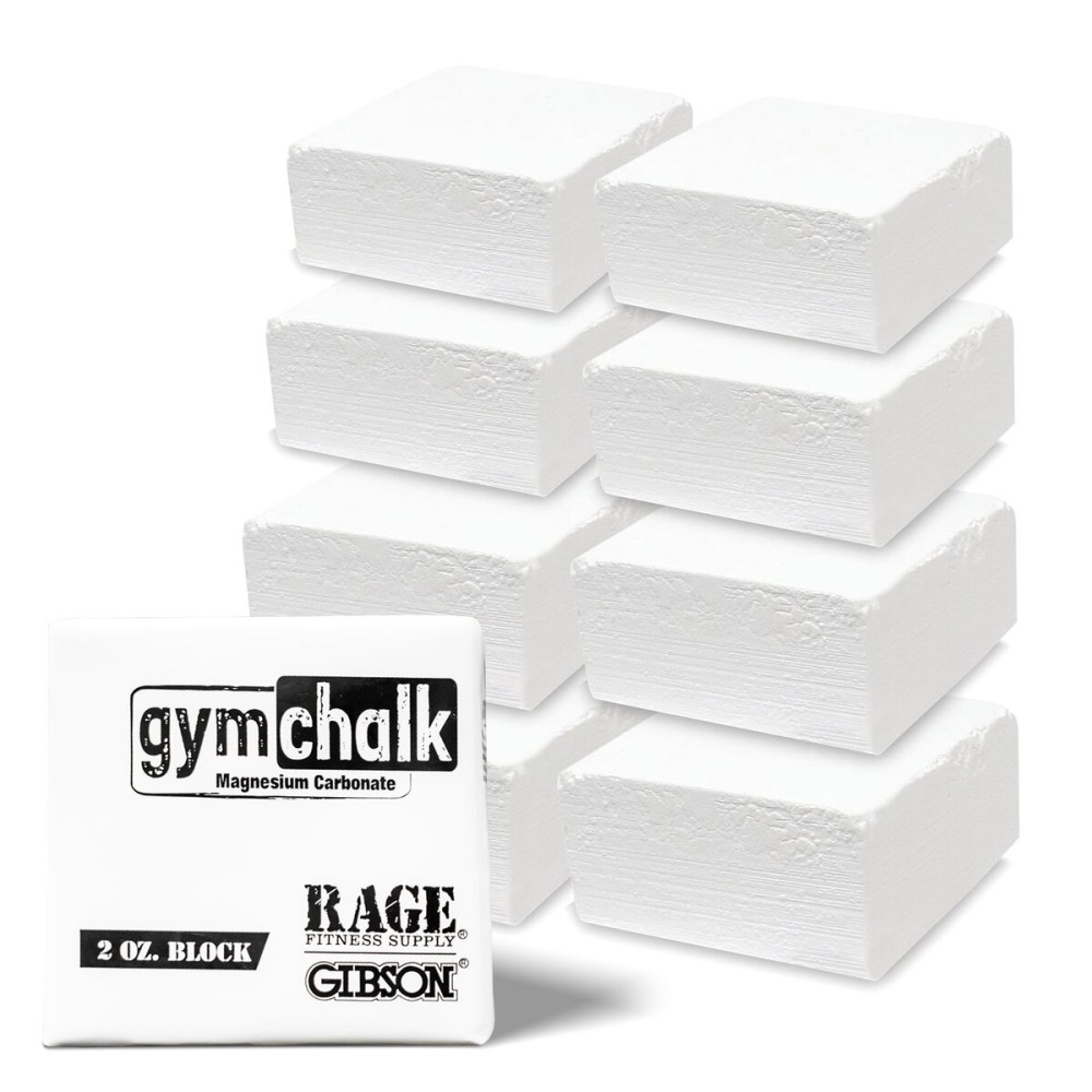 Rage Fitness Premium Gym Chalk, Pure Magnesium Carbonate Chalk for Excellent Grip, Weightlifting, Gymnastics, Rock Climbing - Block Chalk 1 LB Rage Fitness Premium Gym Chalk, Pure Magnesium Carbonate Chalk for Excellent Grip, Weightlifting, Gymnastics, Rock Climbing - Block Chalk 1 LB