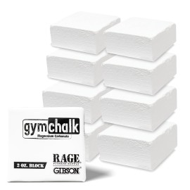 Rage Fitness Premium Gym Chalk, Pure Magnesium Carbonate Chalk for Excellent Grip, Weightlifting, Gymnastics, Rock Climbing - Block Chalk 1 LB Rage Fitness Premium Gym Chalk, Pure Magnesium Carbonate Chalk for Excellent Grip, Weightlifting, Gymnastics, Rock Climbing - Block Chalk 1 LB