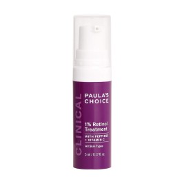 Paula\'s Choice CLINICAL 1% Retinol Treatment Cream with Peptides, Vitamin C & Licorice Extract, Anti-Aging & Wrinkles, Travel Size. PACKAGING MAY VARY.
