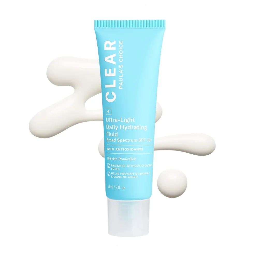 Paula\'s Choice CLEAR Ultra-Light Hydrating Oil Free Moisturizer SPF 30, UVA UVB Protection, Pore Minimizer Sunscreen for Face, 2 Ounce Paula\'s Choice CLEAR Ultra-Light Hydrating Oil Free Moisturizer SPF 30, UVA UVB Protection, Pore Minimizer Sunscreen for Face, 2 Ounce