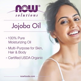 NOW Solutions, Organic Jojoba, Moisturizing Multi-Purpose Oil for Face, Hair and Body, 8-Ounce NOW Solutions, Organic Jojoba, Moisturizing Multi-Purpose Oil for Face, Hair and Body, 8-Ounce