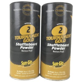 Twin Pack of Sun-Glo 2 Speed Shuffleboard Powder Wax