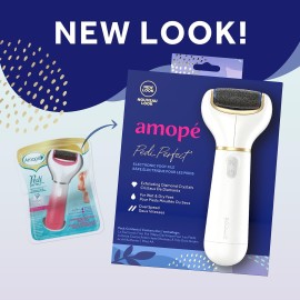 Amop Pedi Perfect Electric Callus Remover Foot File w/ Diamond Crystals, Pedicure Tool for Feet, Removes Hard & Dead Skin, Feet Scrubber & Buffer, Splashproof, w/ Extra Coarse Roller Head, 1 Count Amop Pedi Perfect Electric Callus Remover Foot File w/ Diamond Crystals, Pedicure Tool for Feet, Removes Hard & Dead Skin, Feet Scrubber & Buffer, Splashproof, w/ Extra Coarse Roller Head, 1 Count