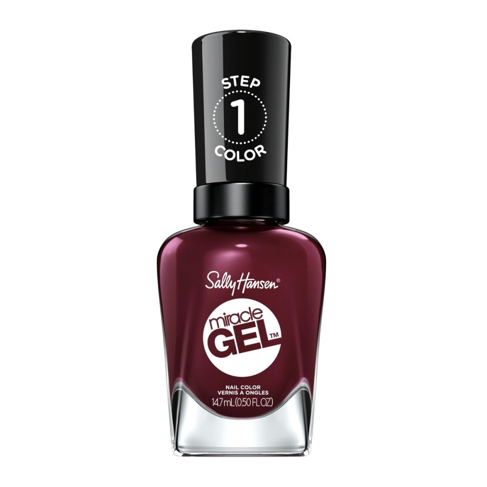 Sally Hansen Miracle Gel, Wine Stock, Long Lasting, Gel-Like Formula, No UV Lamp Needed, Opaque, Shiny Red Nail Polish Sally Hansen Miracle Gel, Wine Stock, Long Lasting, Gel-Like Formula, No UV Lamp Needed, Opaque, Shiny Red Nail Polish