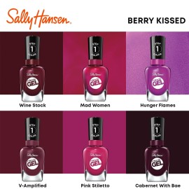 Sally Hansen Miracle Gel, Wine Stock, Long Lasting, Gel-Like Formula, No UV Lamp Needed, Opaque, Shiny Red Nail Polish Sally Hansen Miracle Gel, Wine Stock, Long Lasting, Gel-Like Formula, No UV Lamp Needed, Opaque, Shiny Red Nail Polish