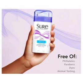 Sure Anti-Perspirant & Deodorant Original Solid, Regular Scent 2.70 oz (Pack of 4)