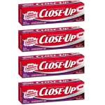 Close-Up Fluoride Toothpaste, Freshening Red Gel 4 oz (Pack of 4)