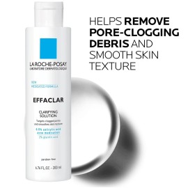 La Roche-Posay Effaclar Clarifying Solution Acne Toner with Salicylic Acid and Glycolic Acid, Pore Refining Oily Skin Toner, Gentle Exfoliant to Unclog Pores and Remove Dead Skin Cells La Roche-Posay Effaclar Clarifying Solution Acne Toner with Salicylic Acid and Glycolic Acid, Pore Refining Oily Skin Toner, Gentle Exfoliant to Unclog Pores and Remove Dead Skin Cells