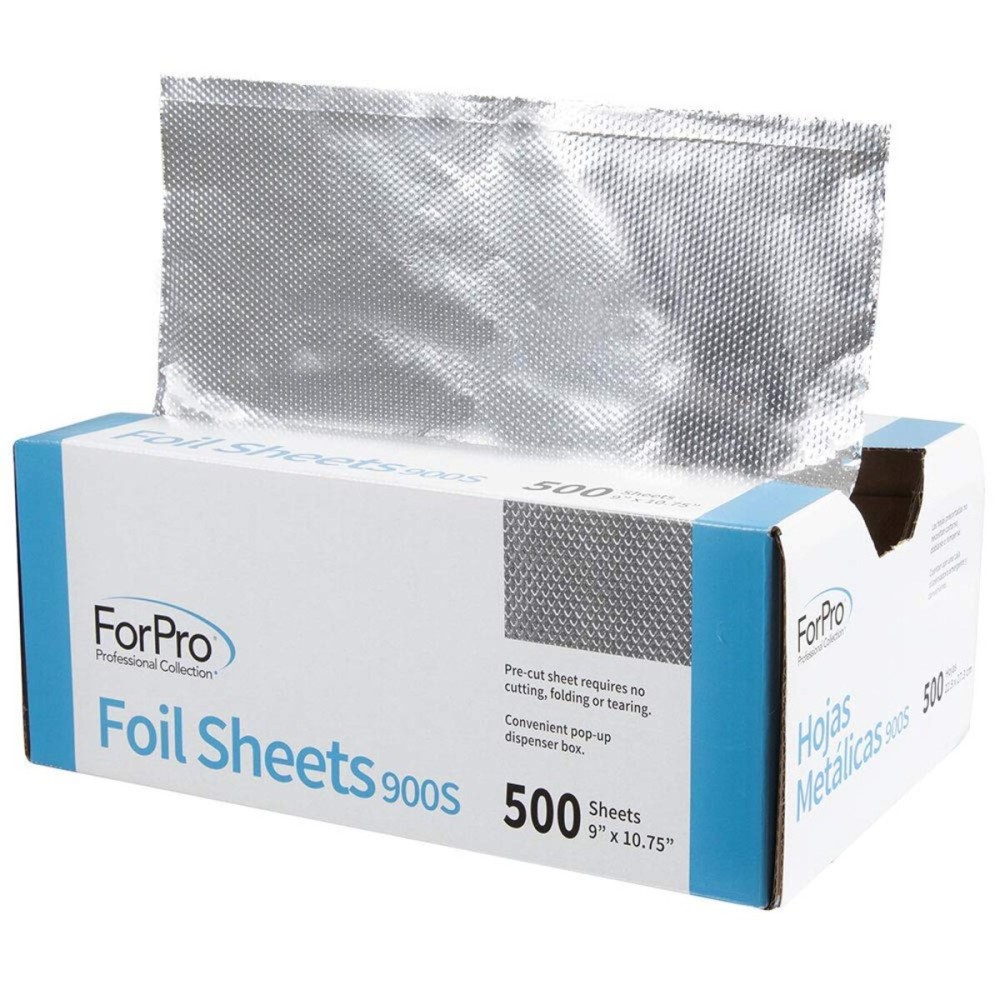 ForPro Professional Collection Embossed Foil Sheets 900S, Aluminum Foil, PopUp Dispenser for Hair Color Application and Highlighting, Food Safe, 9 W x 10.75 L, 500 Count ForPro Professional Collection Embossed Foil Sheets 900S, Aluminum Foil, PopUp Dispenser for Hair Color Application and Highlighting, Food Safe, 9 W x 10.75 L, 500 Count