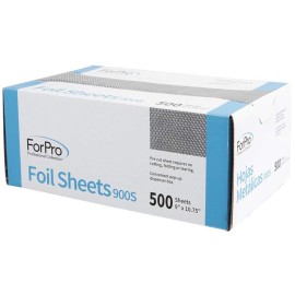ForPro Professional Collection Embossed Foil Sheets 900S, Aluminum Foil, PopUp Dispenser for Hair Color Application and Highlighting, Food Safe, 9 W x 10.75 L, 500 Count ForPro Professional Collection Embossed Foil Sheets 900S, Aluminum Foil, PopUp Dispenser for Hair Color Application and Highlighting, Food Safe, 9 W x 10.75 L, 500 Count