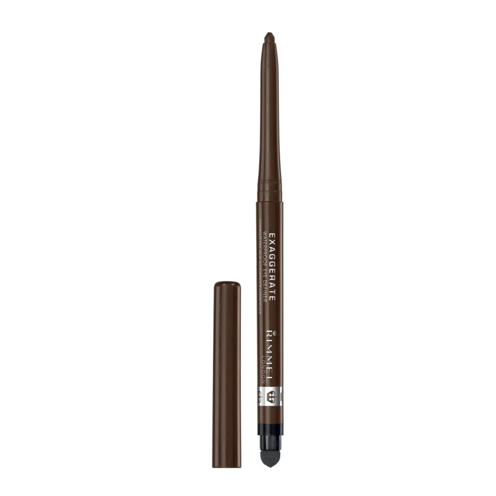 Rimmel London Exaggerate Waterproof Eye Definer Eyeliner, Highly Pigmented, Long-Wearing, Built-In Smudger, 212, Rich Brown, 0.01oz Rimmel London Exaggerate Waterproof Eye Definer Eyeliner, Highly Pigmented, Long-Wearing, Built-In Smudger, 212, Rich Brown, 0.01oz