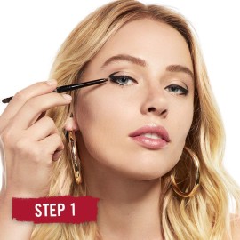 Rimmel London Exaggerate Waterproof Eye Definer Eyeliner, Highly Pigmented, Long-Wearing, Built-In Smudger, 262, Blackest Black, 0.01oz Rimmel London Exaggerate Waterproof Eye Definer Eyeliner, Highly Pigmented, Long-Wearing, Built-In Smudger, 262, Blackest Black, 0.01oz
